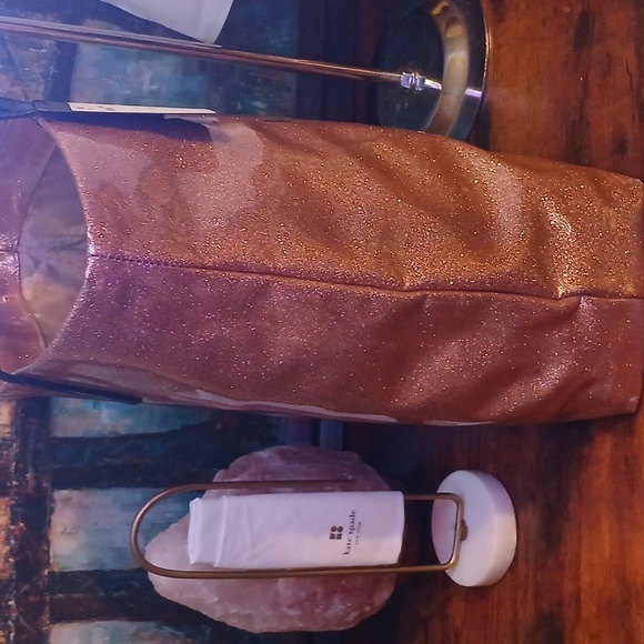 OMG! Kate Spade PINK ROSE Gold SPARKLE ✨️Tote Bag - Picture 11 of 13